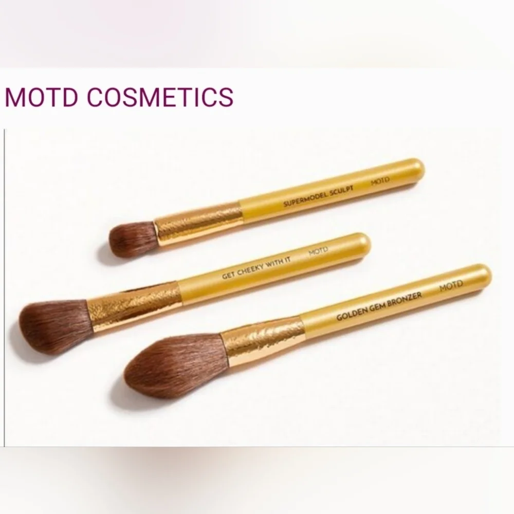 MOTD Cosmetics Gold Goddess   Trio Brush Set